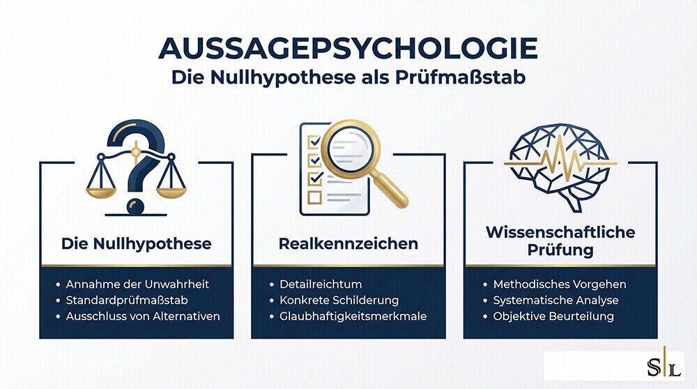 Aussage gegen Aussage Sexualstrafrecht Nullhypothese Straf.Law - Anwalt Sexualstrafrecht Düsseldorf Saarbrücken