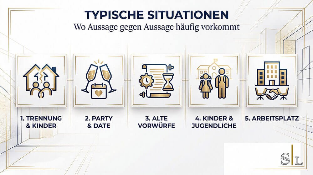 Aussage gegen Aussage Sexualstrafrecht typische Situationen - Straf.Law - Anwalt Sexualstrafrecht Düsseldorf Saarbrücken